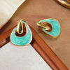 Wholesale Women's Geometric Dripping Oil Stainless Steel Earrings