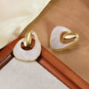 Wholesale Women's Geometric Dripping Oil Stainless Steel Earrings