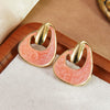 Wholesale Women's Geometric Dripping Oil Stainless Steel Earrings