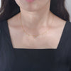 Wholesale Women's Geometric Drop Shape Diamond S925 Sterling Silver Pendant Necklace With Cross Chain