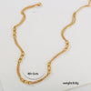 Wholesale Women's Geometric Drop Shape Rhinestone Tassel Stainless Steel Electroplated Cross Chain Necklace