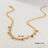 Wholesale Women's Geometric Drop Shape Rhinestone Tassel Stainless Steel Electroplated Cross Chain Necklace