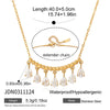 Wholesale Women's Geometric Dropshaped Stainless Steel Electroplated Necklace Old Money Minimalist Style Jewelry