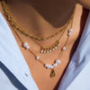 Wholesale Women's Geometric Dropshaped Stainless Steel Electroplated Necklace Old Money Minimalist Style Jewelry