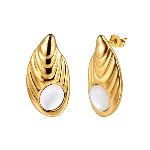 Wholesale Women's Geometric Earrings With Vacuum Real Gold Plating In Pvd Furnace And Original Design