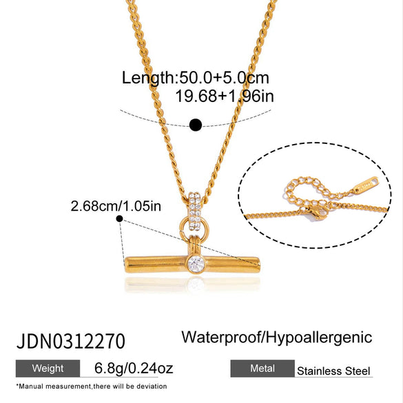 Wholesale Women's Geometric Electroplated Jewelry Set With Titanium Steel Pendant And Stainless Steel Accessories