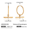 Wholesale Women's Geometric Electroplated Jewelry Set With Titanium Steel Pendant And Stainless Steel Accessories