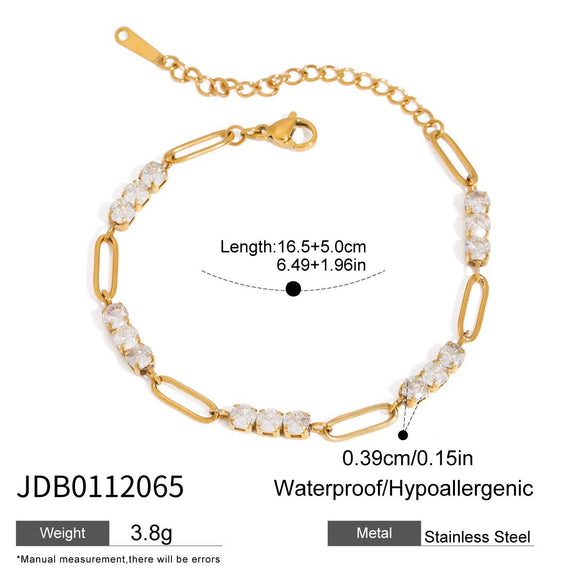 Wholesale Women's Geometric Electroplated Stainless Steel Bracelet Jewelry