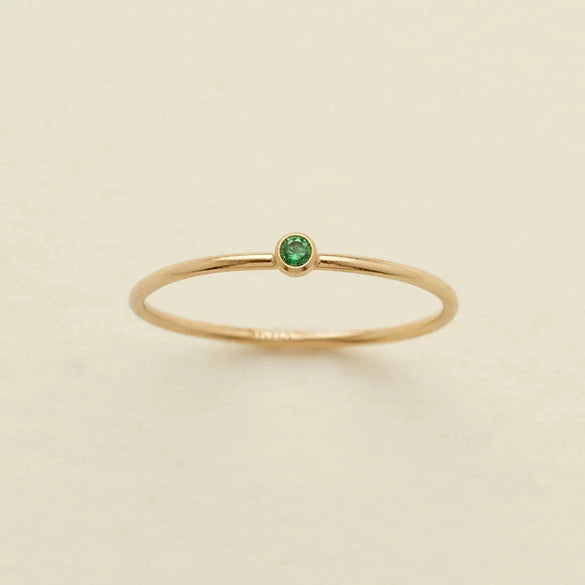 Wholesale Women's Geometric Electroplated Stainless Steel December Birthday Stone Ring