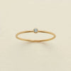 Wholesale Women's Geometric Electroplated Stainless Steel December Birthday Stone Ring