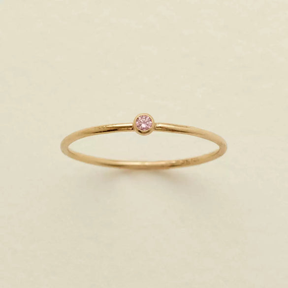 Wholesale Women's Geometric Electroplated Stainless Steel December Birthday Stone Ring