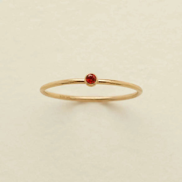 Wholesale Women's Geometric Electroplated Stainless Steel December Birthday Stone Ring