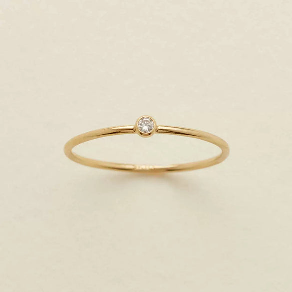 Wholesale Women's Geometric Electroplated Stainless Steel December Birthday Stone Ring