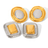 Wholesale Women's Geometric Electroplated Stainless Steel Earrings Light Luxury Highend Jewelry