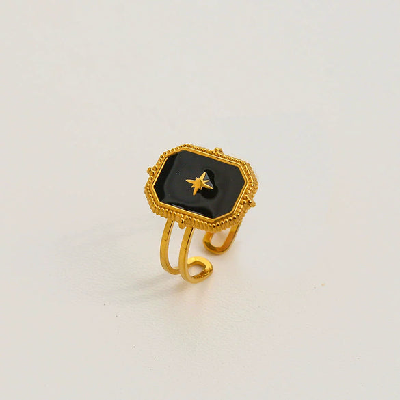 Wholesale Women's Geometric Electroplated Stainless Steel Open Ring Jewelry Hand Accessory