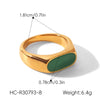 Wholesale Women's Geometric Electroplated Stainless Steel Ring Accessories