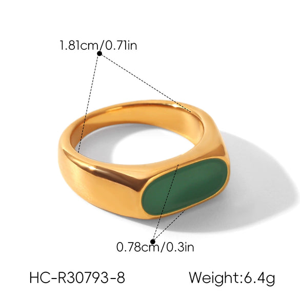 Wholesale Women's Geometric Electroplated Stainless Steel Ring Accessories