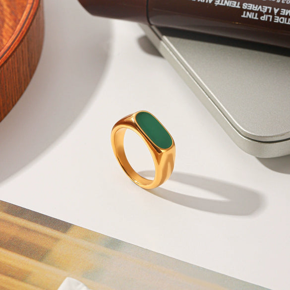 Wholesale Women's Geometric Electroplated Stainless Steel Ring Accessories