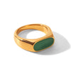 Wholesale Women's Geometric Electroplated Stainless Steel Ring Accessories