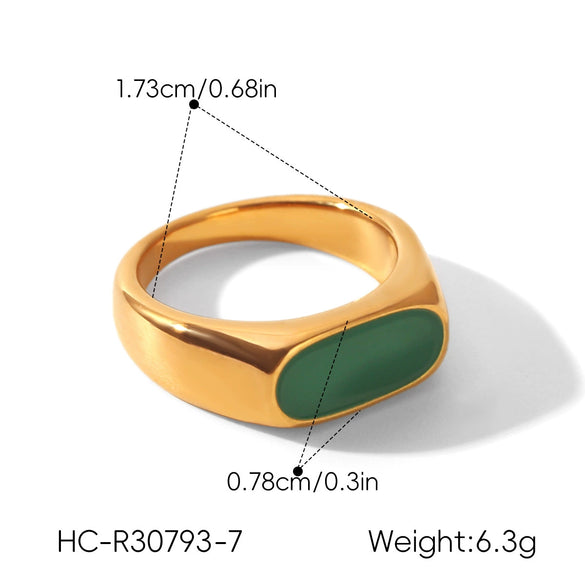 Wholesale Women's Geometric Electroplated Stainless Steel Ring Accessories