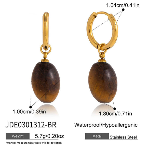 Wholesale Women's Geometric Electroplated Titanium Steel And Stainless Steel Necklace And Earrings Set Accessories