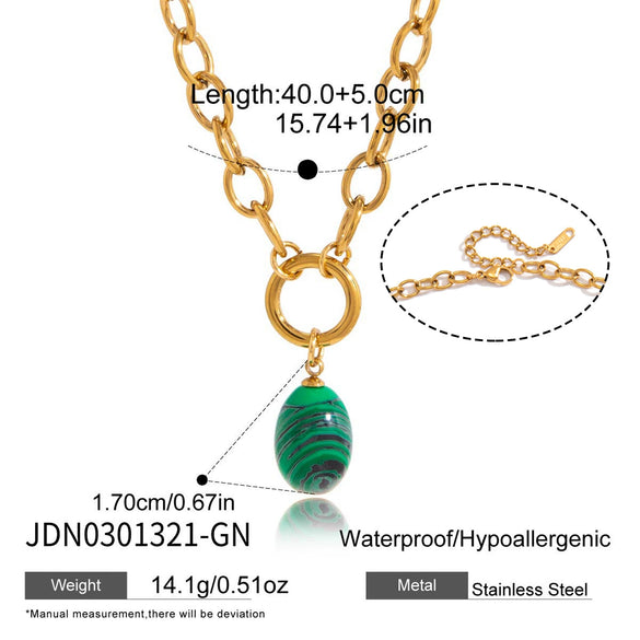 Wholesale Women's Geometric Electroplated Titanium Steel And Stainless Steel Necklace And Earrings Set Accessories