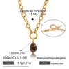 Wholesale Women's Geometric Electroplated Titanium Steel And Stainless Steel Necklace And Earrings Set Accessories