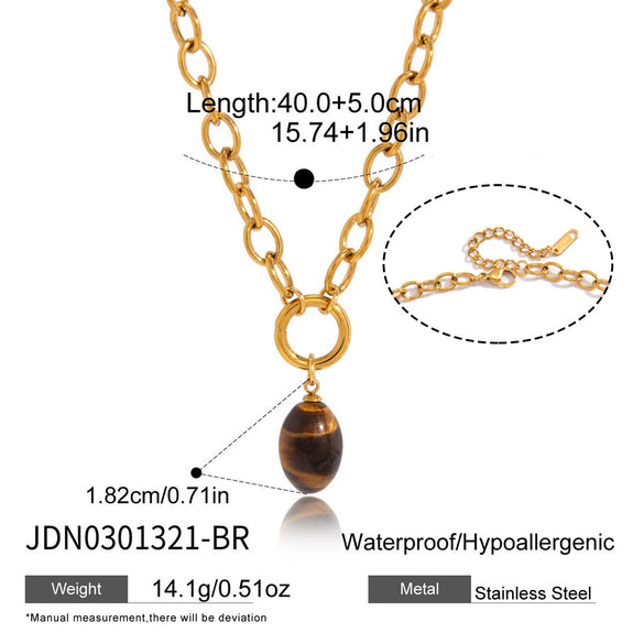 Wholesale Women's Geometric Electroplated Titanium Steel And Stainless Steel Necklace And Earrings Set Accessories
