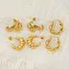 Wholesale Women's Geometric Electroplated Titanium Steel Earrings