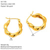 Wholesale Women's Geometric Electroplated Titanium Steel Earrings