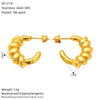 Wholesale Women's Geometric Electroplated Titanium Steel Earrings