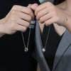 Wholesale Women's Geometric Epoxy Silver Star Ring Couple Necklace With Double Ring Clavicle Chain And Pendant