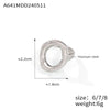Wholesale Women's Geometric Exaggerated Oval Hollow Electroplated Titanium Steel Ring