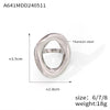 Wholesale Women's Geometric Exaggerated Oval Hollow Electroplated Titanium Steel Ring