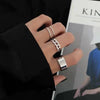 Wholesale Women's Geometric Fashion Simple Plain Opening Adjustable Ring Three Piece Hand Jewelry Set With Electroplating