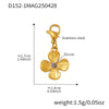 Wholesale Women's Geometric Ferris Wheel Heart Enamel Multiaccessory Necklace 18K Gold Plated Stainless Steel And Titanium Steel