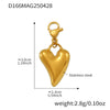 Wholesale Women's Geometric Ferris Wheel Heart Enamel Multiaccessory Necklace 18K Gold Plated Stainless Steel And Titanium Steel