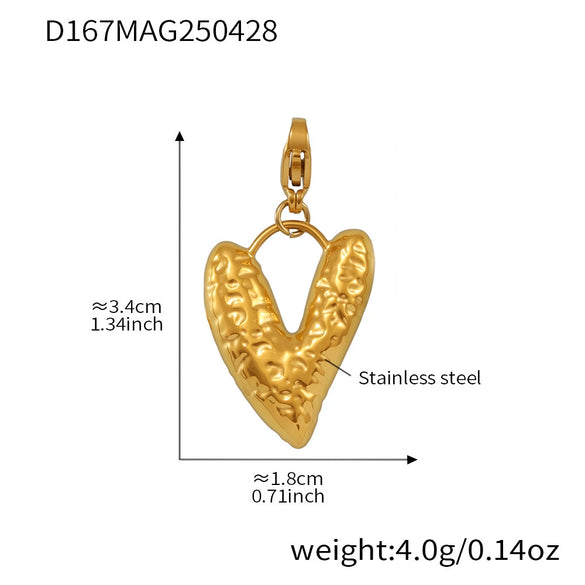 Wholesale Women's Geometric Ferris Wheel Heart Enamel Multiaccessory Necklace 18K Gold Plated Stainless Steel And Titanium Steel