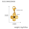 Wholesale Women's Geometric Ferris Wheel Heart Enamel Multiaccessory Necklace 18K Gold Plated Stainless Steel And Titanium Steel