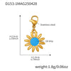 Wholesale Women's Geometric Ferris Wheel Heart Enamel Multiaccessory Necklace 18K Gold Plated Stainless Steel And Titanium Steel
