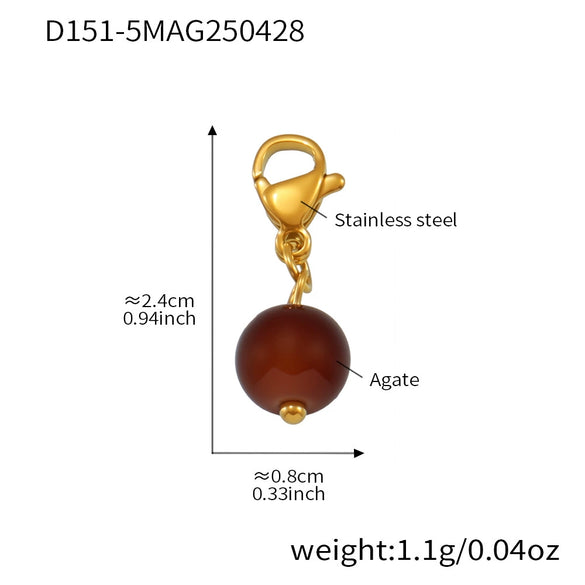 Wholesale Women's Geometric Ferris Wheel Heart Enamel Multiaccessory Necklace 18K Gold Plated Stainless Steel And Titanium Steel