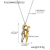 Wholesale Women's Geometric Ferris Wheel Love Hug Detachable Necklace With O Word Chain Titanium Steel Electroplated