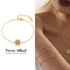 Wholesale Women's Geometric Ferris Wheel Snowflake Bracelet Titanium Steel 18K Gold Pvd Plated Jewelry