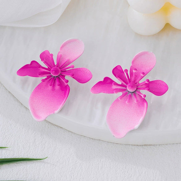 Wholesale Women's Geometric Floral Alloy Electroplated Earrings Accessories