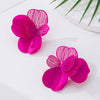 Wholesale Women's Geometric Floral Hollowout Alloy Electroplated Earrings Jewelry Accessories