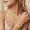 Wholesale Women's Geometric Floral Pearl Stainless Steel Electroplated Bracelet With Original Design