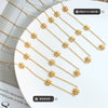 Wholesale Women's Geometric Flower Design Goldplated Titanium Steel Necklace