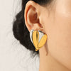 Wholesale Women's Geometric Flower Stainless Steel Electroplated Earrings