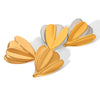 Wholesale Women's Geometric Flower Stainless Steel Electroplated Earrings