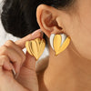 Wholesale Women's Geometric Flower Stainless Steel Electroplated Earrings